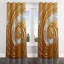 Or et blanc spirale nébuleuse I - rideau occultant avec œillets - 1 panneau-972889329-972747836