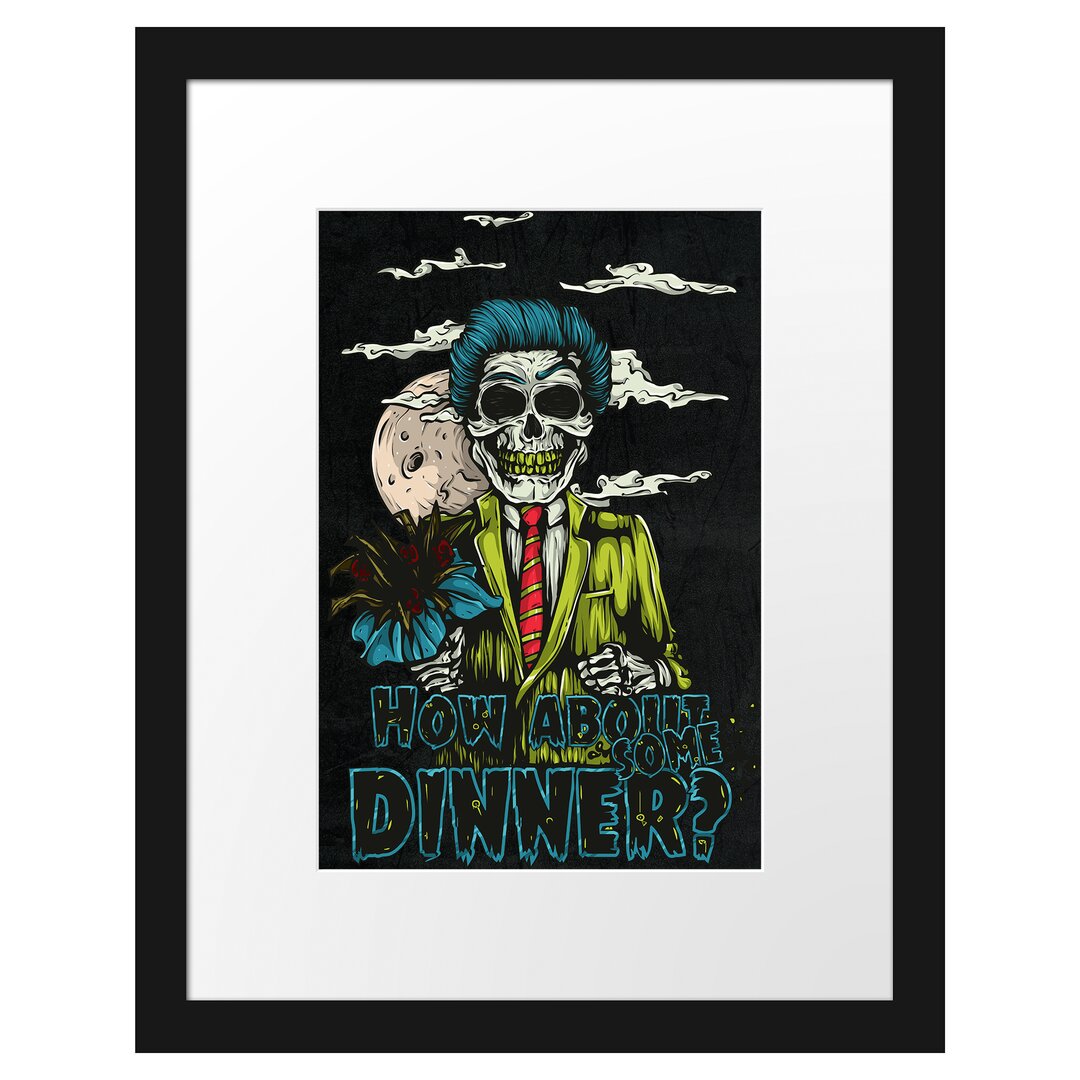 Gerahmtes Poster Death Date Black