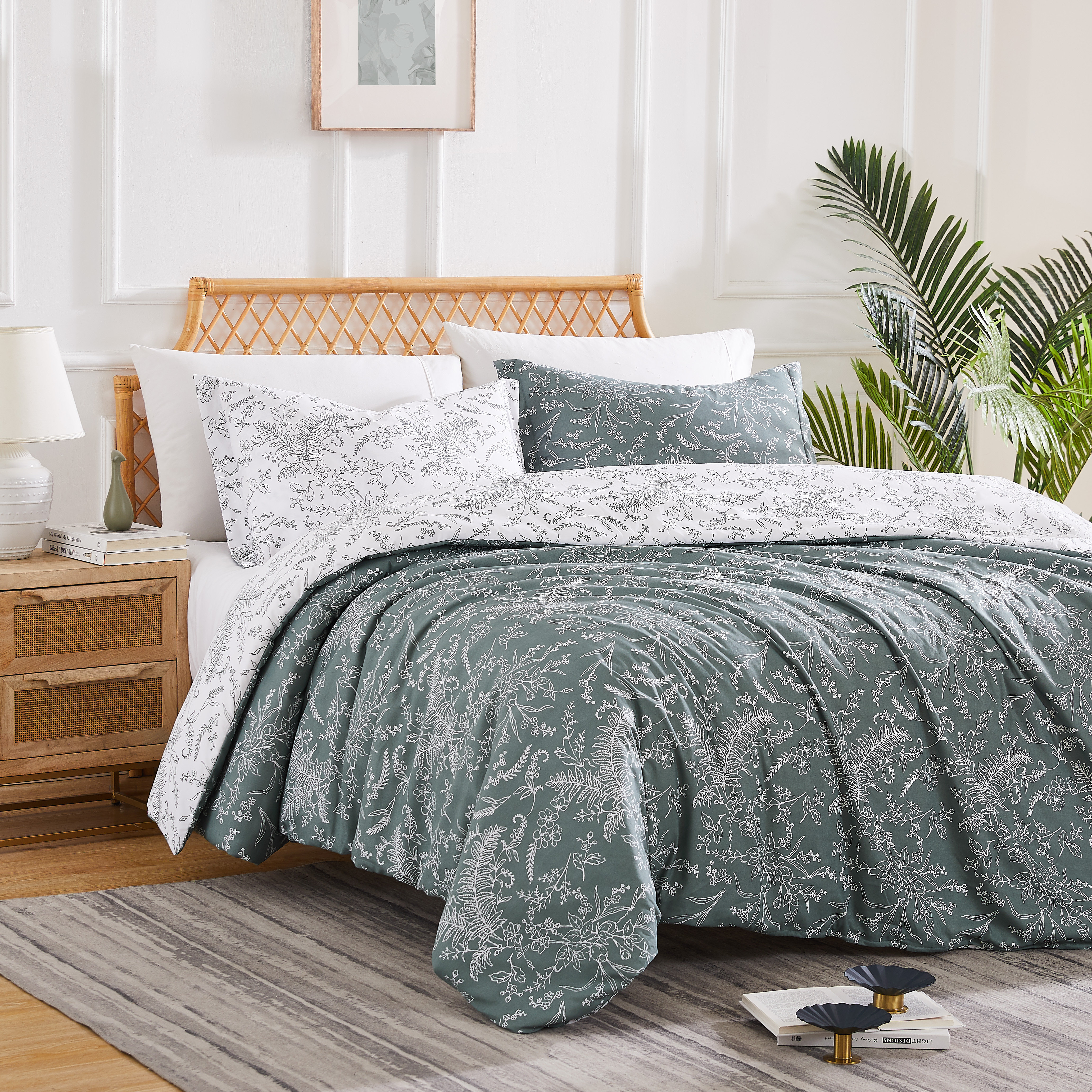 SouthShore Fine Linens Winter Brush Microfiber Reversible Traditional Duvet Cover Set & Reviews | Wayfair