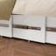 Armoire de rangement convertible en lit double - blanc, conception à 4 portes