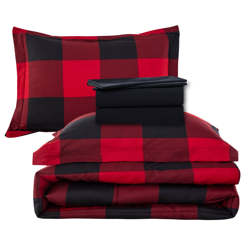 Red Twin Down Alternative Microfiber Bed in a Bag Set