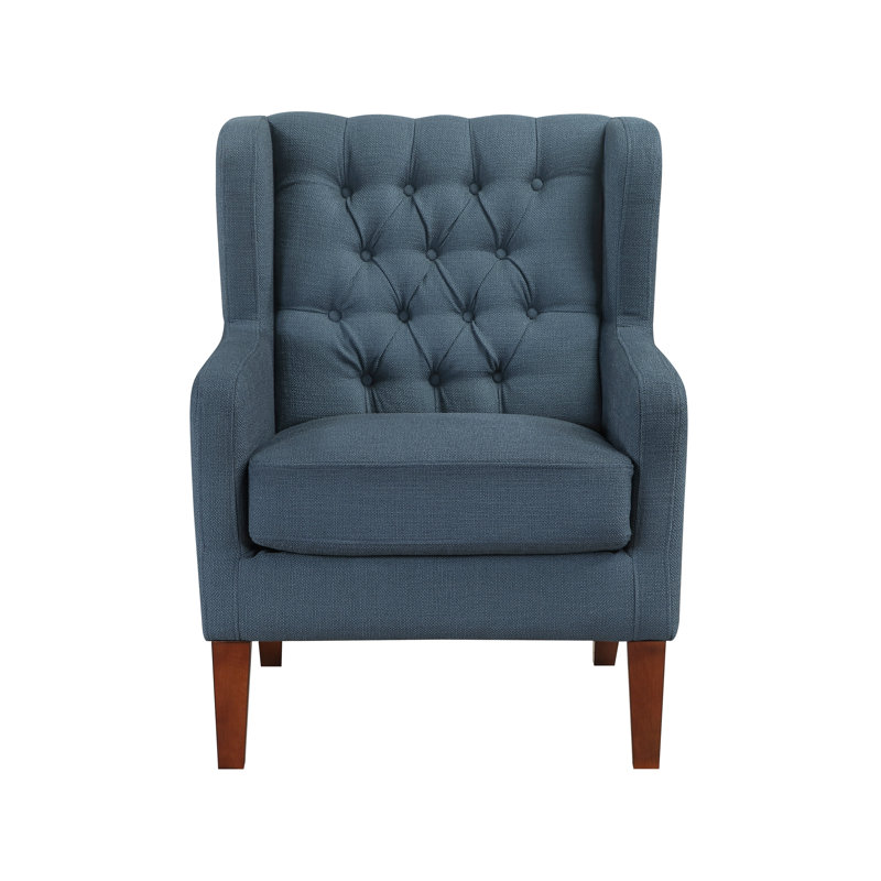 Fauteuil à oreilles Classic, Rembourrage en mousse bleue