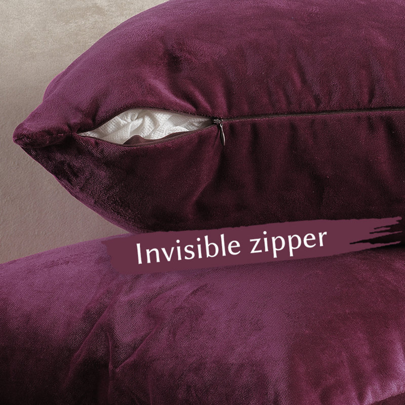 Matte Velvet Pillow Cover, 22" x 22", 52 Rose