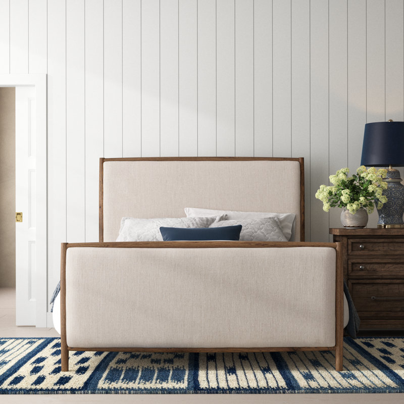 Cayenne Upholstered Platform Bed, Queen, Essence Natural