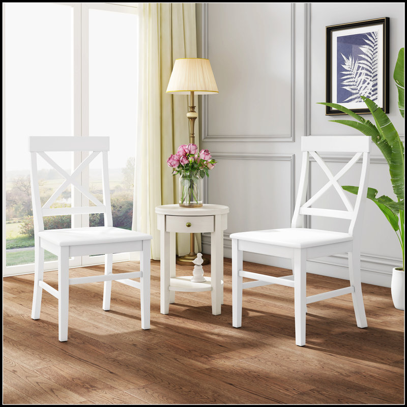 Chaises de salle à manger en bois d'acacia, blanches, durables et élégantes pour les intérieurs modernes et traditionnels
