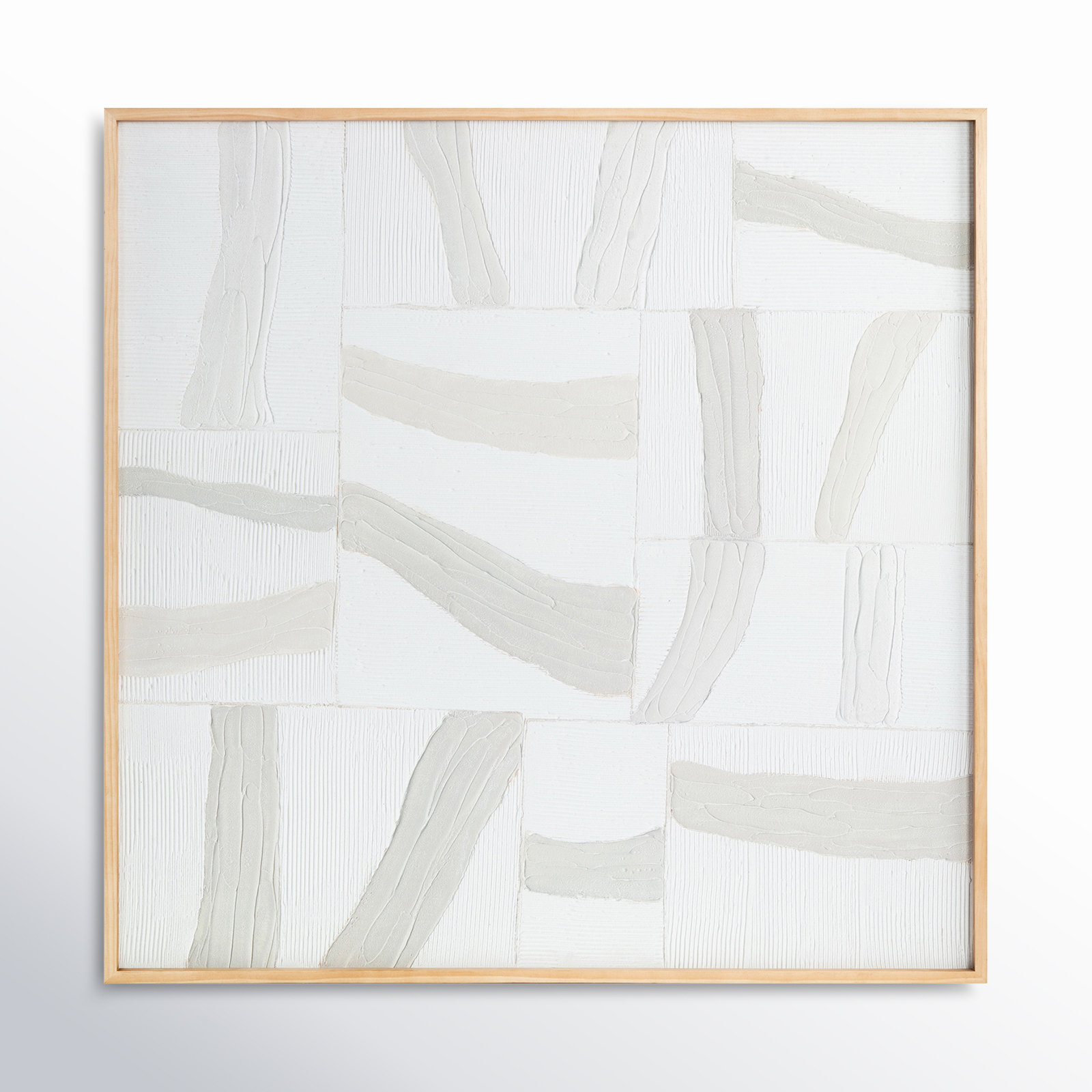 Milas Textured Geometric Framed Painting