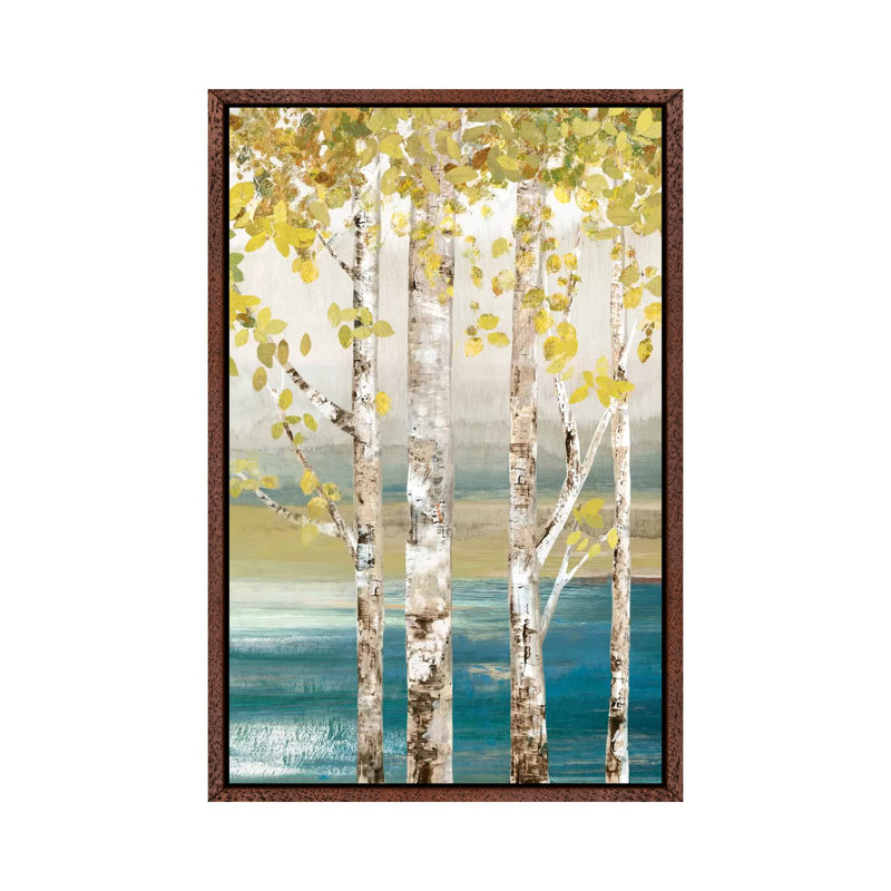 Down By The River III by Allison Pearce - Painting on Canvas, 101.6 cm H x 66.04 cm W, Classic Brown Wood Framed Canvas