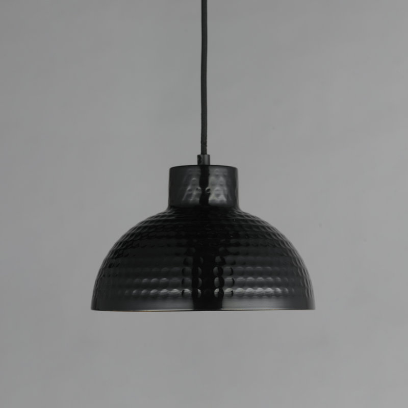 Karmine 1 - Light Black Single Pendant, 7.25" H x 10" W x 10" D, Antique Copper/Black