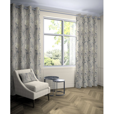 Cotton Blackout Curtains / Drapes Pair