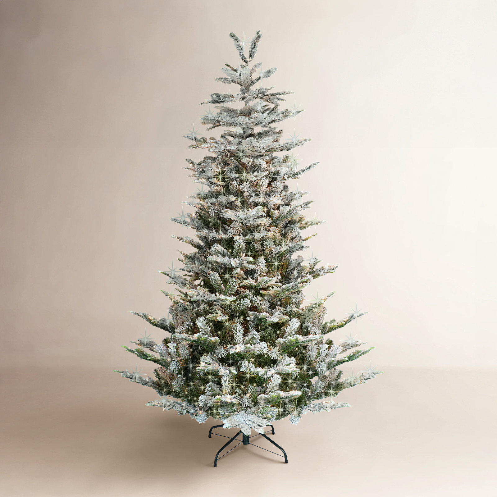 Glendalys Lighted Artificial Fir Christmas Tree