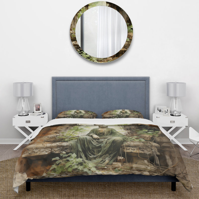 Ensemble de housse de couette en microfibre / polyester, Housse de couette pour grand lit et 2 taies décor