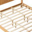 Structure de lit plateforme avec tête de lit à oreilles et banc de rangement, aucun sommier nécessaire-251346552-251346557