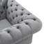 Fauteuil Chesterfield 39 po en velours gris et doré-115802624