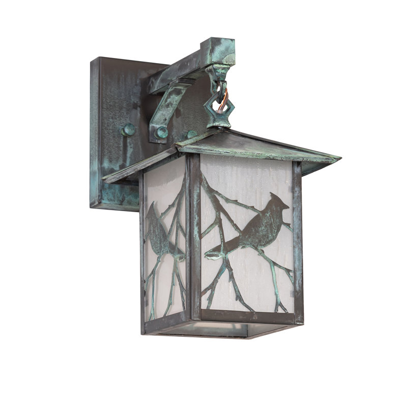 Applique murale chanson 7 "de large Seneca, Vert-de-gris, H 11,5 po x l 7 po x P 7 po, Gris