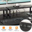 Bureau d'ordinateur 47 po avec 2 supports pour écran, table de travail pour bureau, brun rustique-535435334-531214018