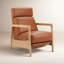 Fauteuil inclinable électrique en cuir véritable 28 po Amada-108805913