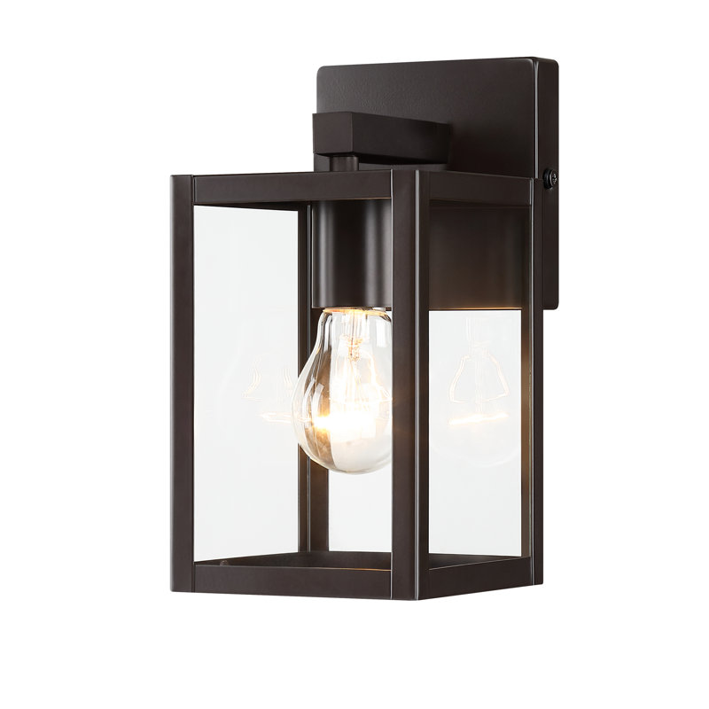 Lanterne murale d'extérieur 1 lumière Tornillo, Bronze huilé, bronze, H 10 po x l 4,6 po x P 5,5 po