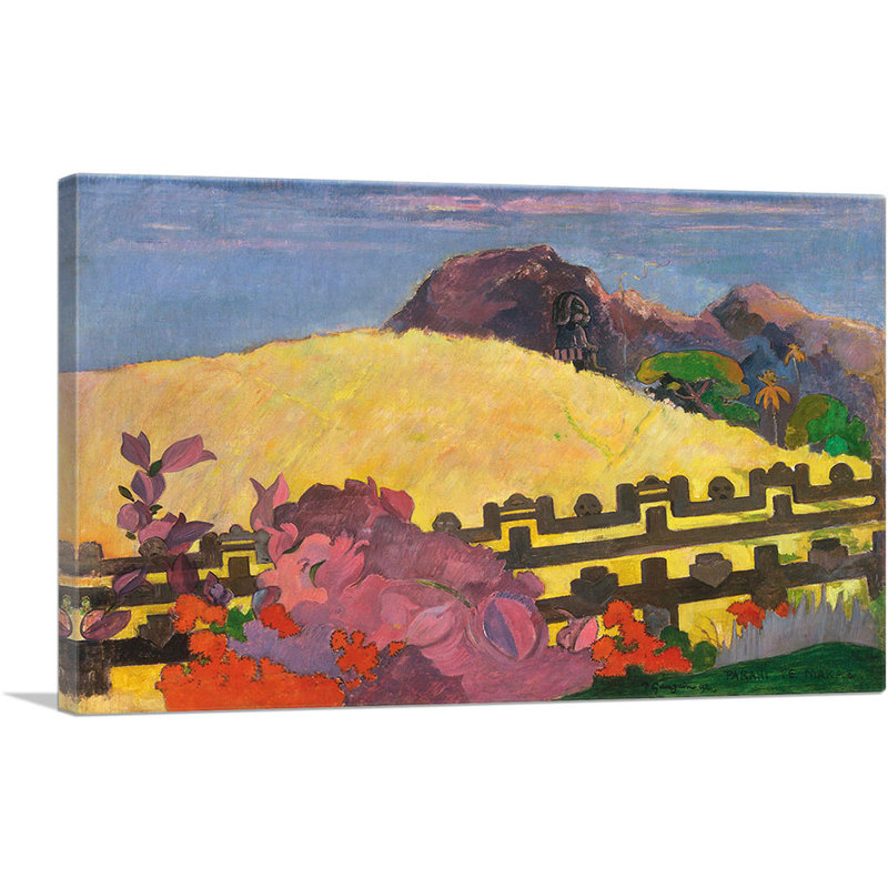 «Parahi Te Maras 1892» par Paul Gauguin, reproduction d'art sur toile tendue, H 26 po x l 40 po x 1,5 po