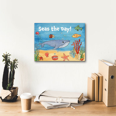  «Cute Sea Creatures 2» par Alicia Longley, art mural sur toile, 16 po x 12 po