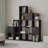 Anyila Corner Bookcase with Modular Cube Design Open and Concealed Shelves Push-to-Open Doors Modern Ladder-Style-1643021066