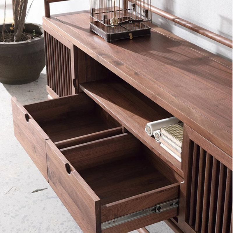 Meuble télé de style européen avec rangement rétro, 78.74"