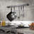 Handcrafted 18" Wall Rack Utensil Bar with 6 Hooks-214782