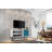 Liberty 43" Mid-Century Modern 3-Shelf TV Stand for TVs up to 43" in Blue Slate and White-1799682132
