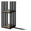 Table rectangulaire à hauteur de comptoir industrielle - 2 tablettes, chêne et chêne noir sablé