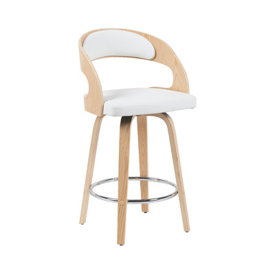 Tseng Swivel Upholstered Counter Stool