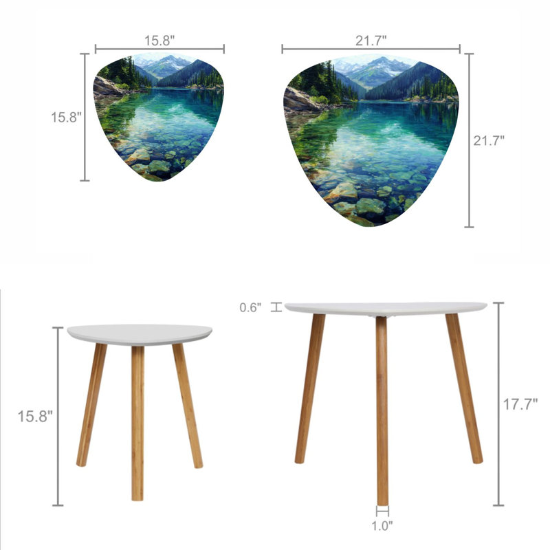 Ensemble de 2 tables basses gigognes Triangle