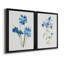 «Blue Blossom Botanical I», ensemble de 2 peintures sur toiles-596050418-596050419