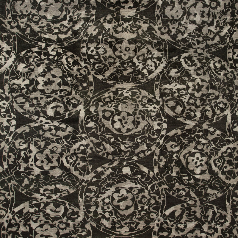 Grey Transitional Wool Rug - 7'9" x 9'