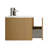 30" Striped Natural Oak Bathroom Vanity With White Ceramic Sink, Wall Mounted Floating Bathroom Vanity For Modern Bathroom, One-Piece White Basin Without Drain, Pre-Assembled-1202440799-1202440797