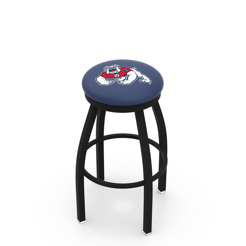 NCAA Swivel 25" Counter Stool, Black Wrinkle, Fresno State
