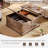 Farmhouse Lift Top Coffee Table, 36" Wood Square Living Room Table With Hidden Storage-1101106369