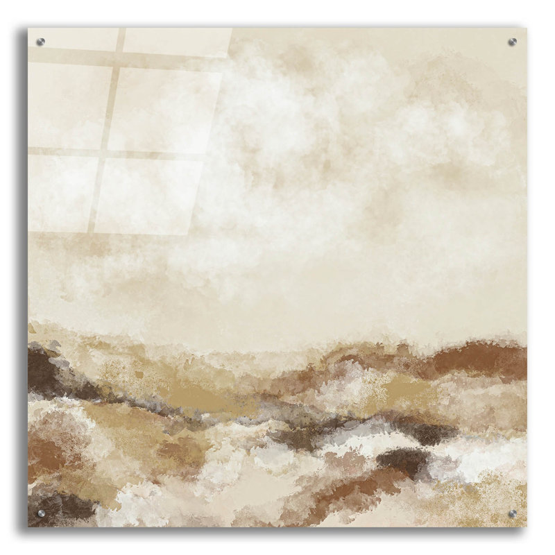  «Copper Fields» par Ashley Bradley, art mural en verre acrylique, 12 po x 12 po, H 36 po x l 36 po x P 0,2 po