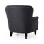 Fauteuil club confortable et tissu gris avec pieds en bouleau, housse et pieds stables