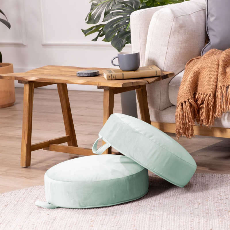 Overstuffed Microfiber Cushions, 2-Pack, Aloe 
