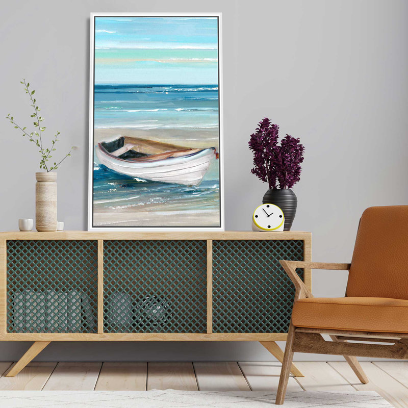 Shore Houbling - peinture sur toile à cadre flottant, H 33,5 po x l 21,5 po
