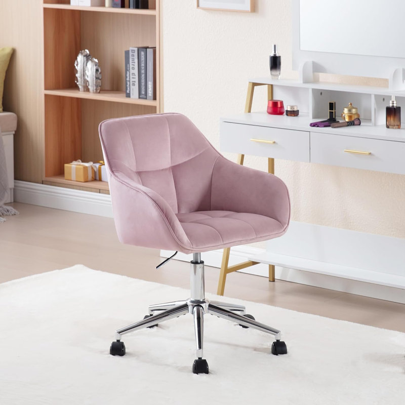 Failand Velvet Task Chair, Pink