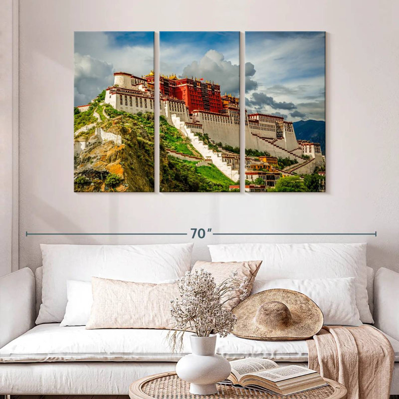 Adella, Palais du Tibet, Tibet, H 32 po x l 50 po