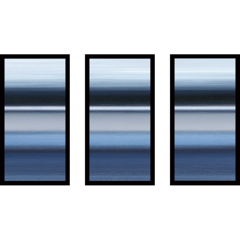 « indigo i », reproduction de peinture à l’acrylique à multiples images, L 52,5 po x H 33,5 po x P 1 po