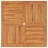 Patio Dining Table 43.3"x43.3"x29.5" Solid Wood Teak