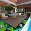 Carreaux de terrasse de style pierre de 12 po, tuiles de terrasse à emboîtement de module de bricolage extérieur et intérieur 44Pcs-114218298