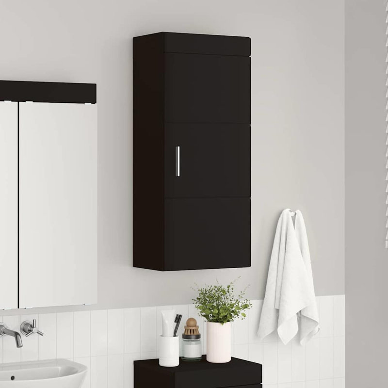 Freestanding Bathroom Cabinet, Black