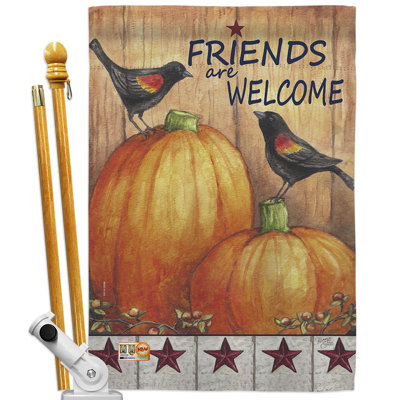 Double Sided 40.00'' H x 28.00'' W Polyester Flag Set