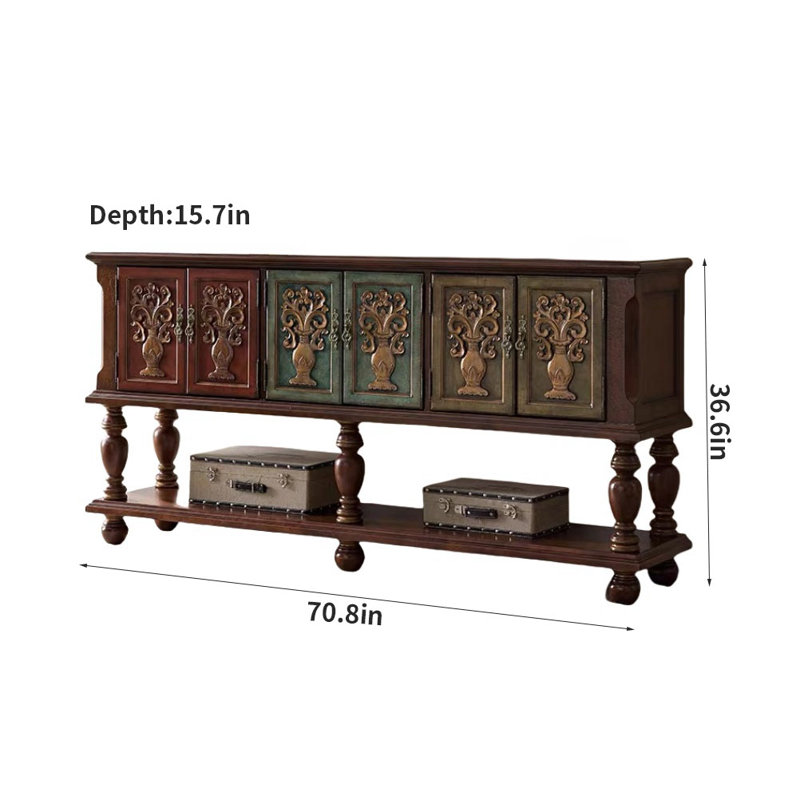 Commode d'appoint Vintage, Brun