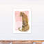 «Watercolor Leopard on Two Tone Blush», reproduction d'art sur toile-1107573381