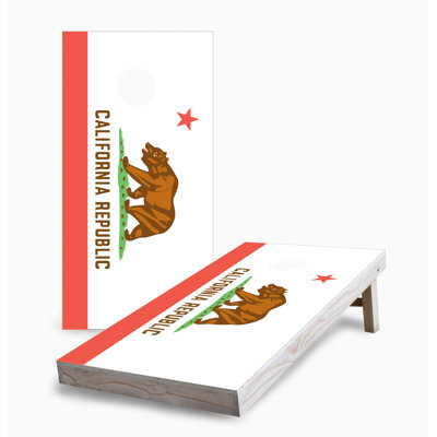 California State Flag 2x4 Cornhole Board Set | Includes (2) Boards (8) Bags & Optional Accessories