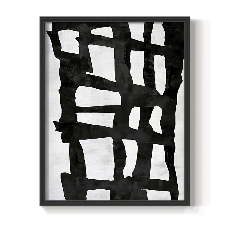 Abstract CCX Framed Print - Ready To Hang - Made in USA, 29" H x 23" W, Black